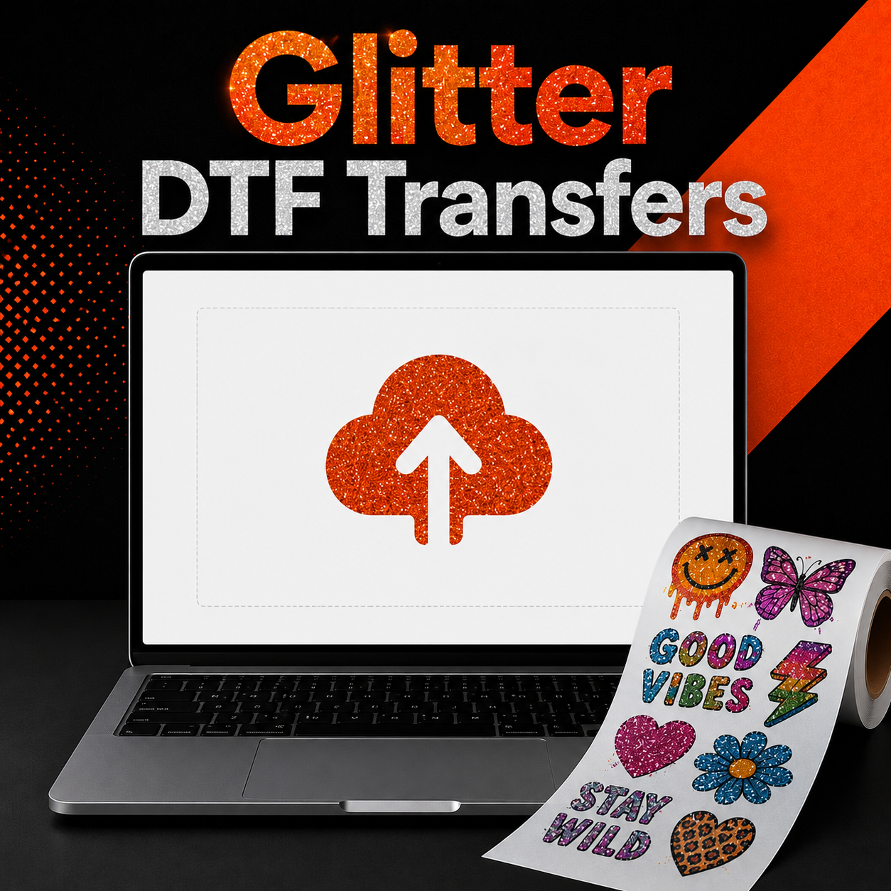 Upload Custom Glitter DTF Gang Sheet Online - EzPrintHouz