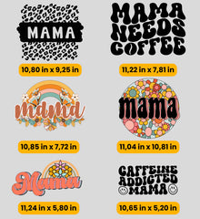 Mama Needs Coffee DTF Gang Sheet | Ready-to-Print Easter Designs | 22x24 - EzPrintHouz