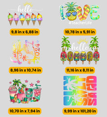 Summer Vibes, Cruise Squad & Teacher Life | Ready-to-Print Mix Designs | 22x24 - EzPrintHouz