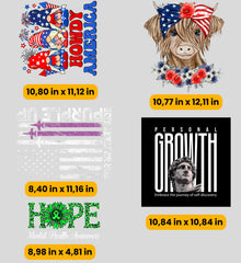 Patriotic Gnomes, Mental Health, Growth & Military Kids | Ready-to-Print Mix Designs | 22x24 - EzPrintHouz